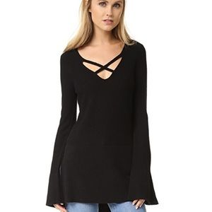 Free People Criss Cross Sweater in Black 🖤